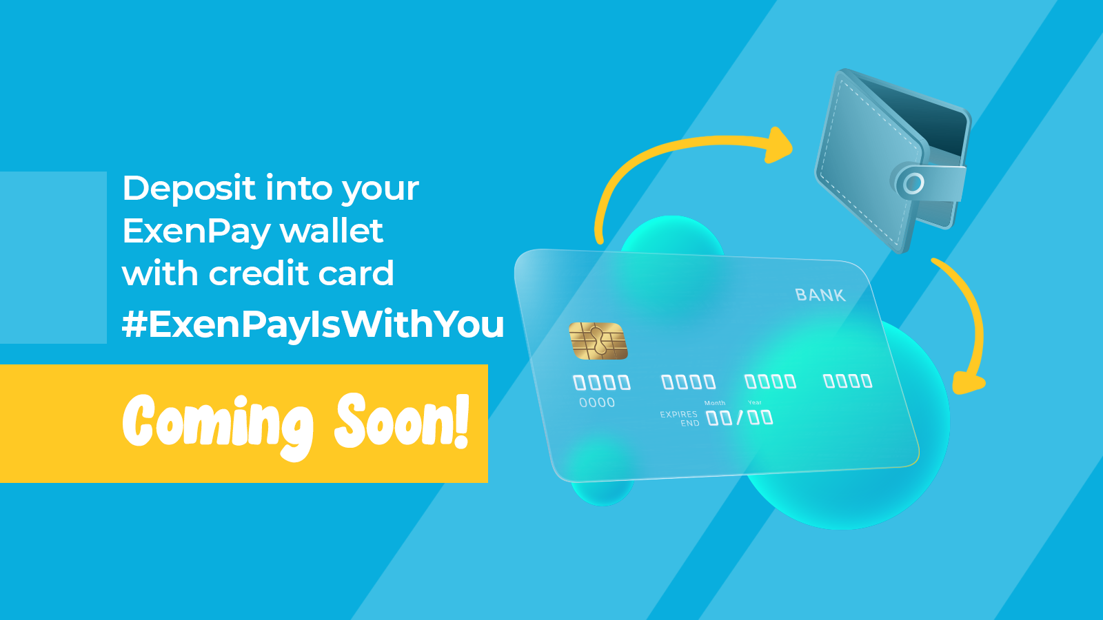 Deposit into your ExenPay wallet with credit card #ExenPayIsWithYou